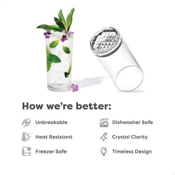 TOSSWARE RESERVE 14oz Highball Tritan™ Copolyester Glass - Picture 2 of 10